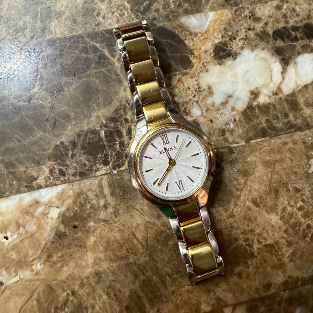 Bulova Ladies' Classic Petite Stainless Steel 3-Hand Date Quartz Watch, 28mm